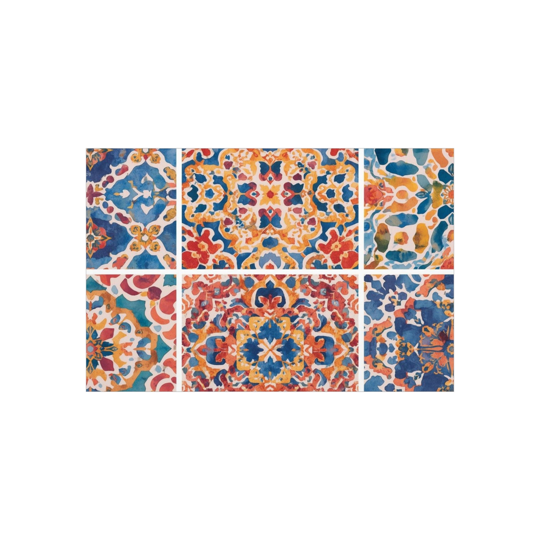 Colorful Foam Board Wall Art Tile Pattern Inspired Gift - Rosetta Creative Boutique